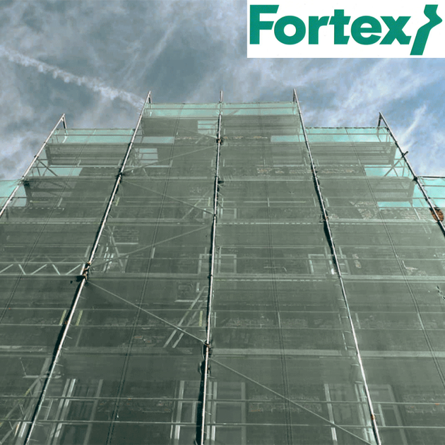 Сітка фасадна захисна, затіняюча Fortex 3,3 х 50 м, 165 м2, 60 г/м2, сіра - Фото 9 Сітка фасадна захисна, затіняюча Fortex 3,3 х 50 м, 165 м2, 60 г/м2, сіра - зображення 9