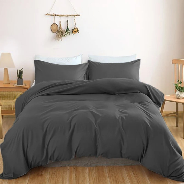 Акція на Підковдра MirSon євро 200x220 см Light Pro 10-005 Dark Gray Satin від Rozetka