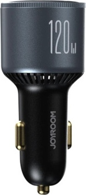 Автомобільний зарядний пристрій Joyroom JR-CCN07 100 Вт 2 x USB-C + USB-A + кабель USB-C Dark Grey (6956116788780) - зображення 4