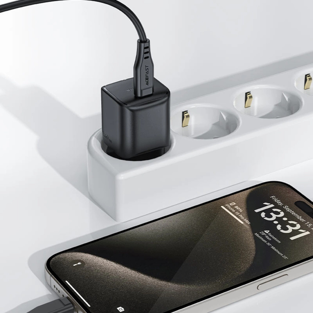 Ładowarka sieciowa Acefast A73 Mini PD 20 W GaN USB-C Black (6974316282648) - obraz 4