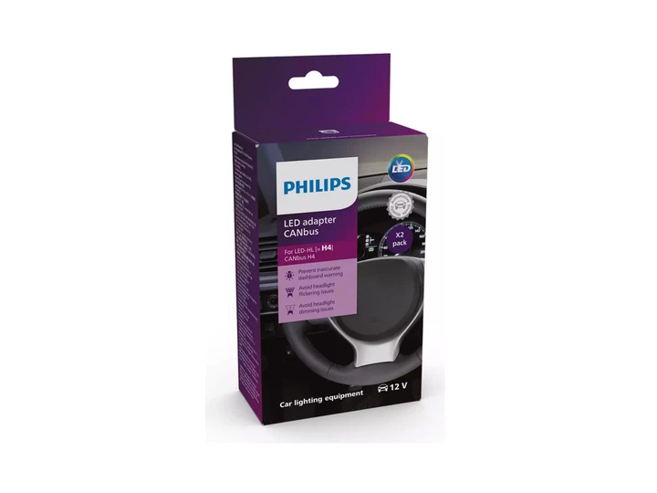 Адаптер опору/обманка PHILIPS 18960X2 Canbus adapters для H4 SET (2шт) - Фото 2 Адаптер опору/обманка PHILIPS 18960X2 Canbus adapters для H4 SET (2шт) - зображення 2