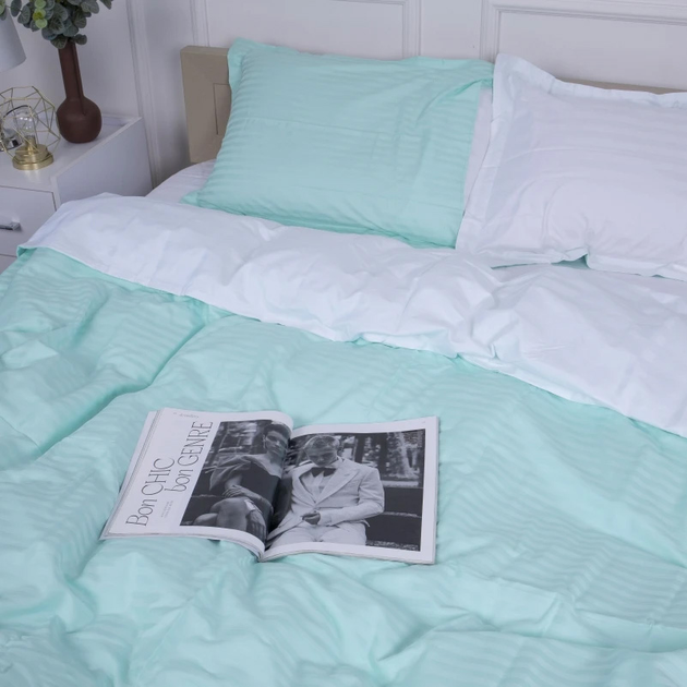 Комплект постільної білизни MirSon Satin Stripe 30-0013 + 30-0001 Gilberta 175х210 Двоспальний від Rozetka на платформі USKIDKA Акція на Комплект постільної білизни MirSon Satin Stripe 30-0013 + 30-0001 Gilberta 175х210 Двоспальний від Rozetka