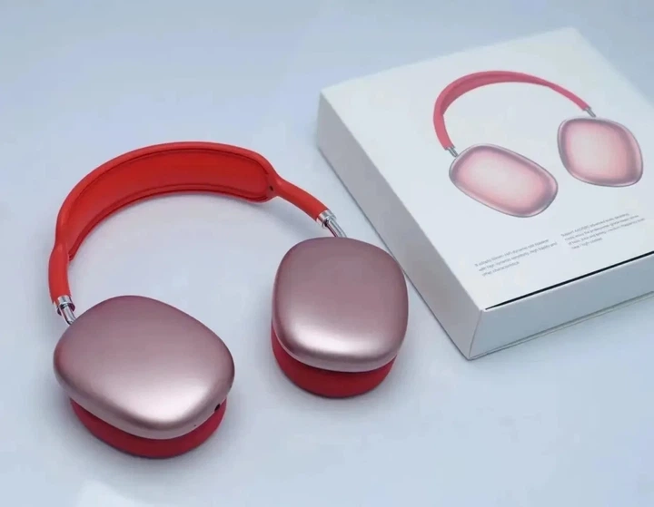 Беспроводные Красные Bluetooth-наушники Macaron P9 Max: глубокий бас, шумоподавление, микрофон, 40 мм динамики - изображение 3