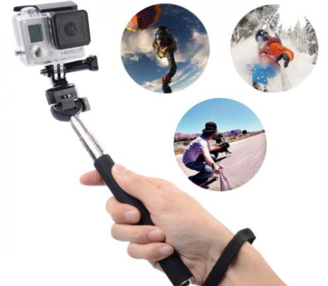 Телескопическая селфи палка, монопод 909 см для экшн камер Eken, xiaomi, gopro, Sjcam, Airon, Aspiri - изображение 6
