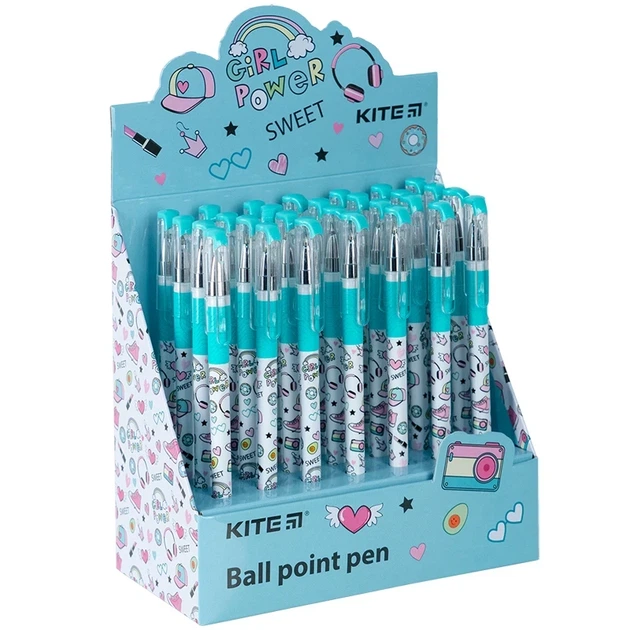 Ручка кулькова Kite Girl Power K24-032-1, синя - изображение 2