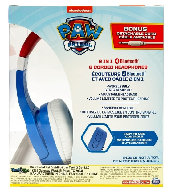 Słuchawki Spin Master PAW Patrol Bluetooth (23Q4MR) (0819559025149) - obraz 6