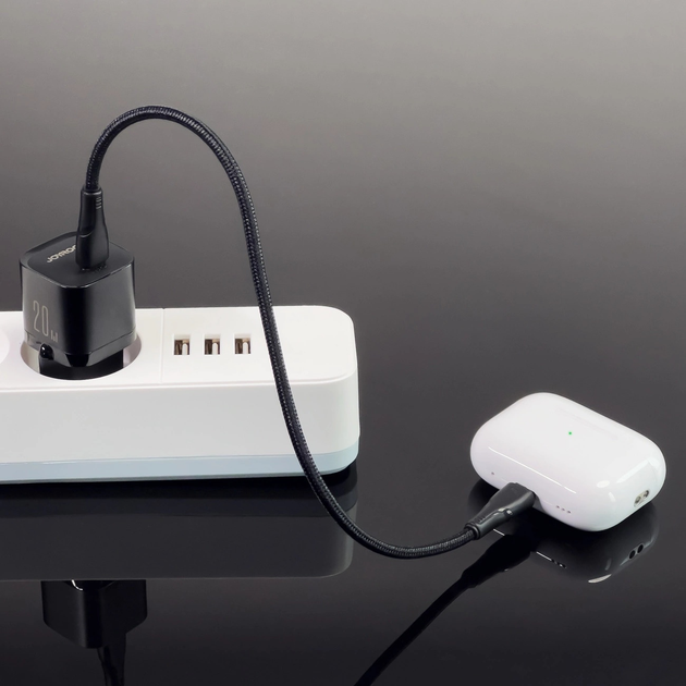 Мережевий зарядний пристрій JOYROOM JR-TCF02 PD 20 Вт USB-C Black (6956116742324) - зображення 9
