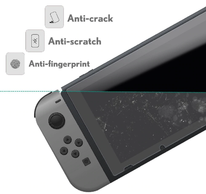 Закаленное защитное стекло Ricoddaa для Nintendo Switch 2.5D, 9H, 0,3 мм - изображение 6