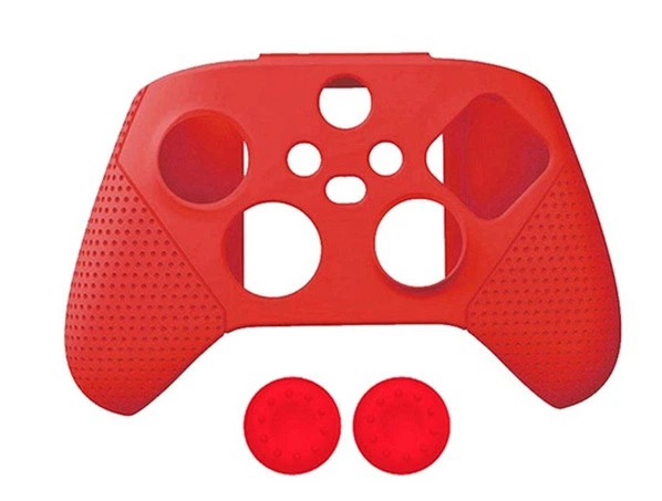 Силиконовый чехол + накладки для геймпада Xbox Series S X TYX-0626 Dobe красный - Фото 2 Силиконовый чехол + накладки для геймпада Xbox Series S X TYX-0626 Dobe красный - изображение 2