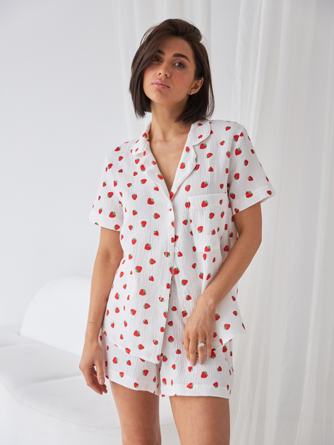 Піжама (сорочка + шорти) жіноча муслінова BARWA garments 0363/329 M Молочна від Rozetka на платформі USKIDKA Акція на Піжама (сорочка + шорти) жіноча муслінова BARWA garments 0363/329 M Молочна від Rozetka