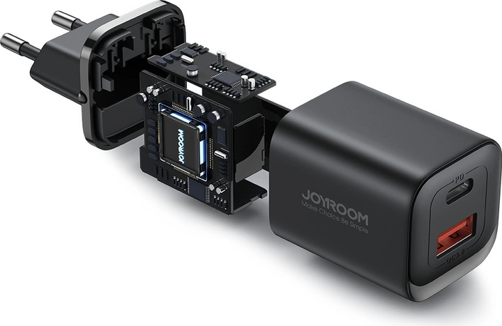 Мережевий зарядний пристрій JOYROOM JR-TCF08EU Speed Series 30 Вт USB-A USB-C Black (6956116774479) - зображення 6