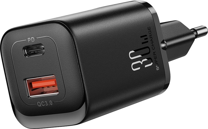 Мережевий зарядний пристрій JOYROOM JR-TCF08EU Speed Series 30 Вт USB-A USB-C Black (6956116774479) - зображення 7