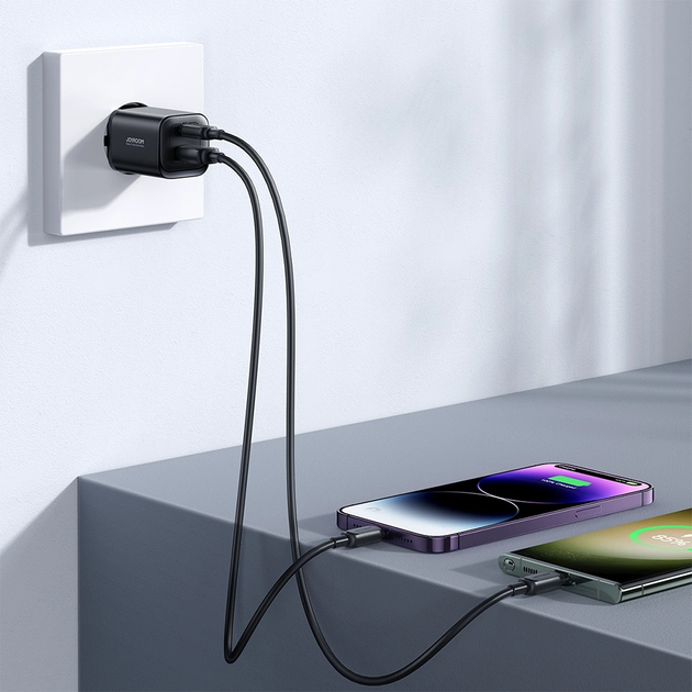 Мережевий зарядний пристрій JOYROOM JR-TCF08EU Speed Series 30 Вт USB-A USB-C Black (6956116774479) - зображення 14
