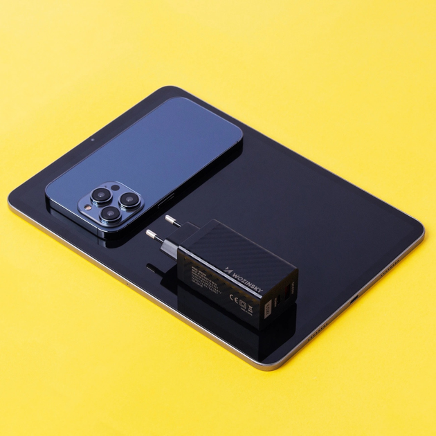 Ładowarka sieciowa Wozinsky WWCG01 65 W GaN USB-C + USB-A Black (5907769307492) - obraz 7