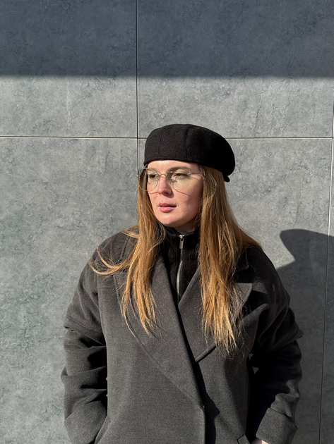Кепи хулиганка кашемировая D.Hats черного цвета - изображение 7