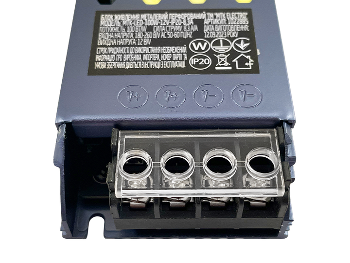 Блок живлення 100W IP20 12V 8,3А МТК - изображение 4
