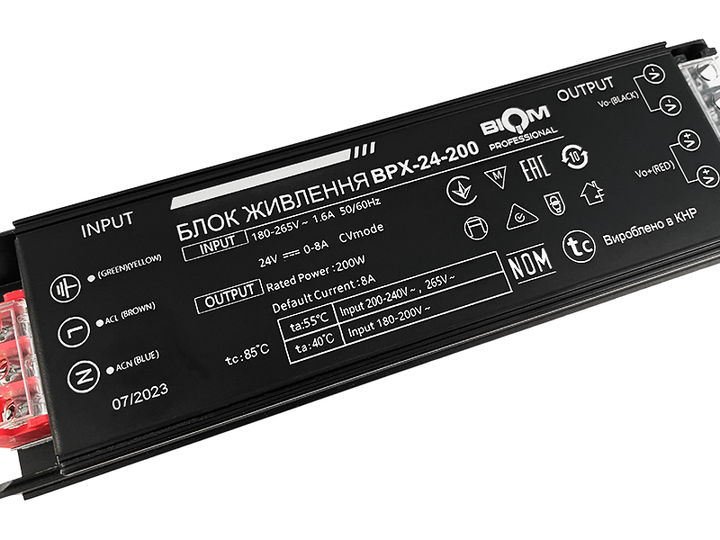 Блок живлення 200W-IP20 24V BPX-24-200 8A - изображение 2