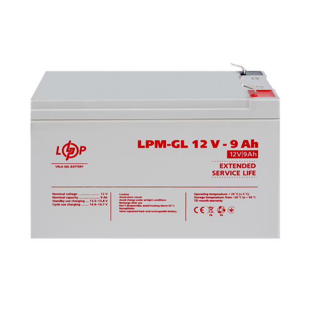 Акумулятор гелевий LogicPower LPM-GL 12V - 9 Ah - изображение 2