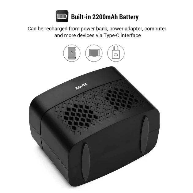 Комбоусилитель портативный для электрогитары Aroma AG-05 BK, Bluetooth, 5 ватт - изображение 4