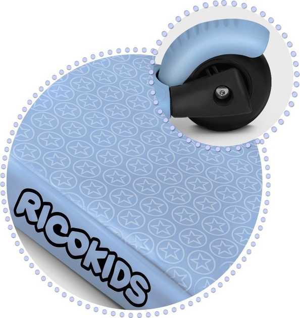 Hulajnoga dziecięca RICOKIDS Todi trójkołowa Niebiesko - szara (5903890611675) - obraz 4