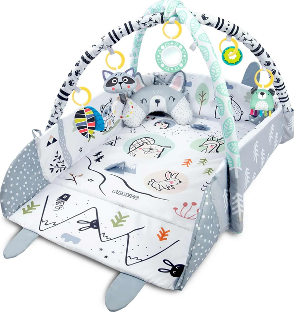 Інтерактивний навчальний килимок Ricokids 110 x 100 см Кролик 7350 (5903890602079) - зображення 3