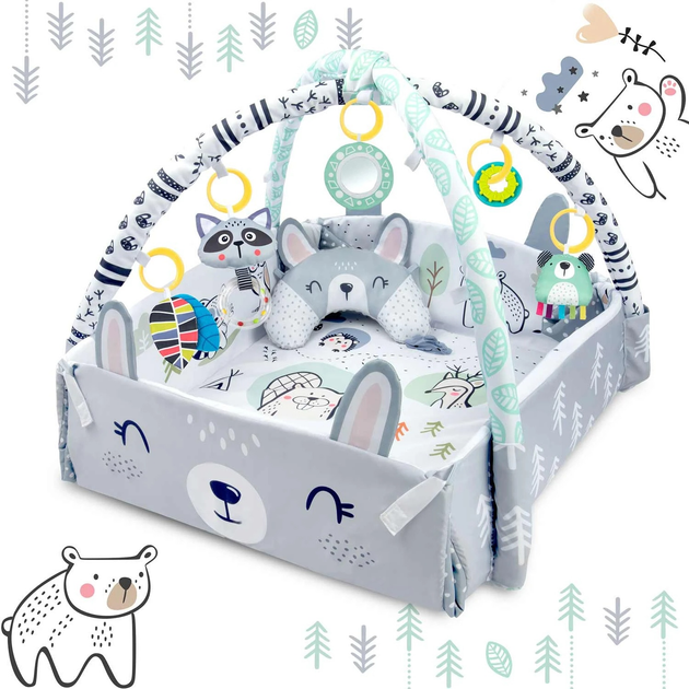 Інтерактивний навчальний килимок Ricokids 110 x 100 см Кролик 7350 (5903890602079) - зображення 5