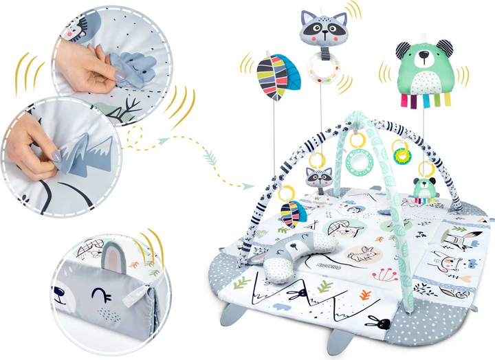 Інтерактивний навчальний килимок Ricokids 110 x 100 см Кролик 7350 (5903890602079) - зображення 10