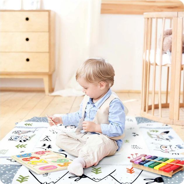 Інтерактивний навчальний килимок Ricokids 110 x 100 см Кролик 7350 (5903890602079) - зображення 15