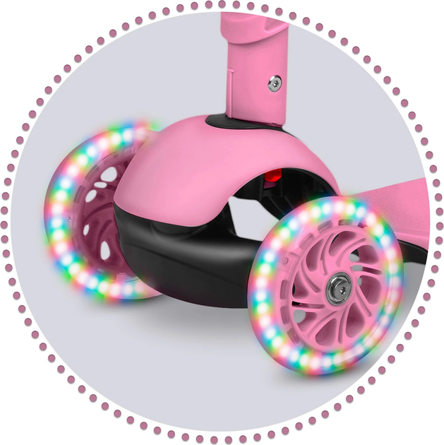 Самокат дитячий RICOKIDS Todi триколісний Рожевий (5903890611668) - зображення 10