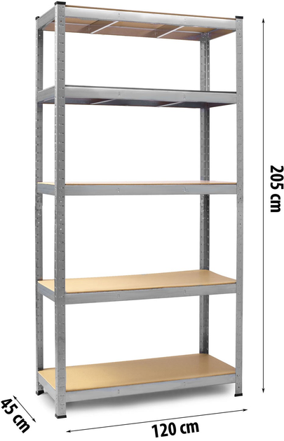 Стелаж металевий Humberg HR-850 205 x 120 x 45 см (5908220478928) - зображення 5
