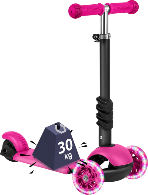 Hulajnoga dziecięca RICOKIDS Buggy trójkołowa Różowa (5903890611637) - obraz 3