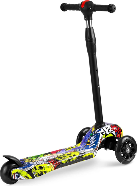 Hulajnoga dziecięca RICOKIDS Piko trójkołowa Czarna (5903890605377) - obraz 4