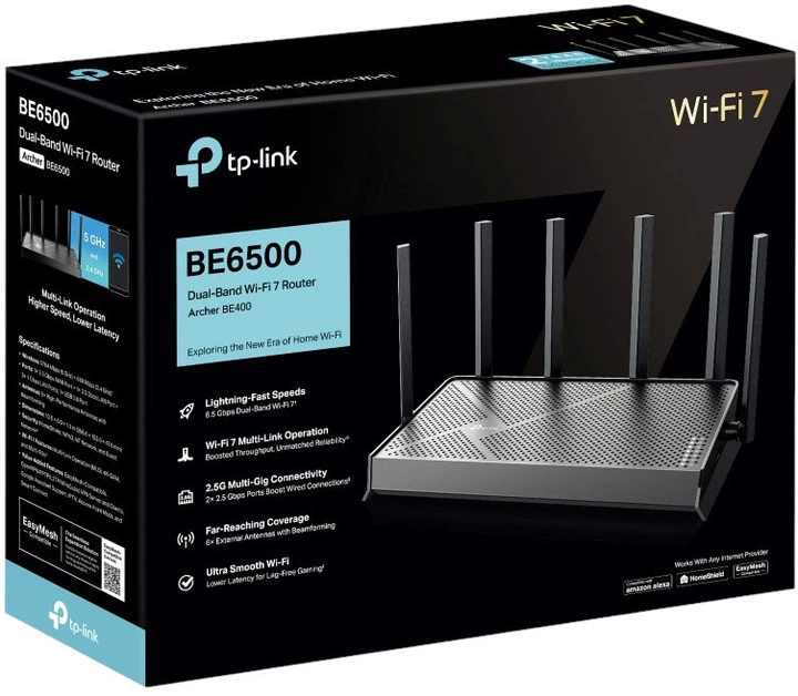 TP-Link 「Archer BE400」デュアルバンドWi-Fi 7ルーター Archer BE400 | BE6500 デュアルバンドWi-Fi 7ルーター | TP
