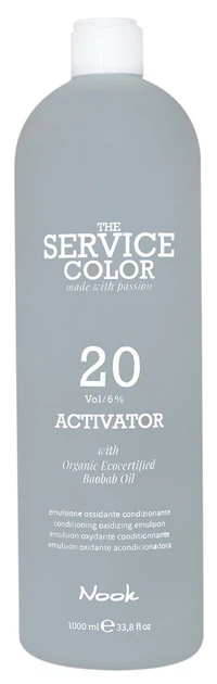 Окислитель с органическим маслом баобаба для окрашивания волос THE SERVICE COLOR 20 VOL 6% 1000 мл - Фото 1 Окислитель с органическим маслом баобаба для окрашивания волос THE SERVICE COLOR 20 VOL 6% 1000 мл - изображение 1