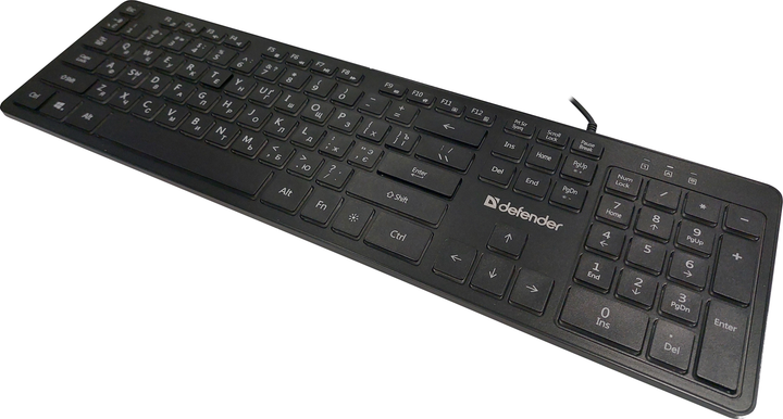 Клавиатура проводная Defender Balance LQ UKR LED USB Black (4711421450799) - Фото 3 Клавиатура проводная Defender Balance LQ UKR LED USB Black (4711421450799) - изображение 3