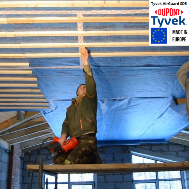 Пароизоляционная мембрана Tyvek AirGuard SD5 1,5х50 м, 75 м2, 108 г/м2 - изображение 10