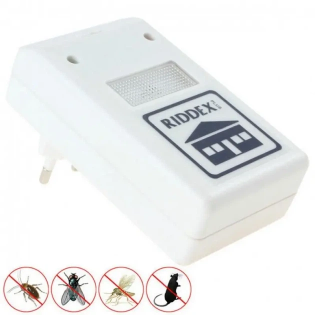 Экологически безопасный ультразвуковой отпугиватель RIDDEX Pest Repelling эффективен против насекомых и грызунов для площади до 200 м² - изображение 3