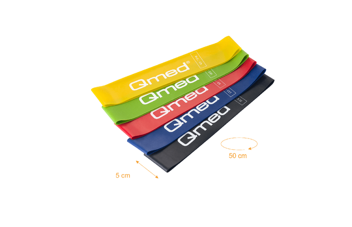 Набор-комплект эластичных лент для фитнеса Resistance Loop Bands Set 5 шт. Qmed (fit0025156) - Фото 3 Набор-комплект эластичных лент для фитнеса Resistance Loop Bands Set 5 шт. Qmed (fit0025156) - изображение 3