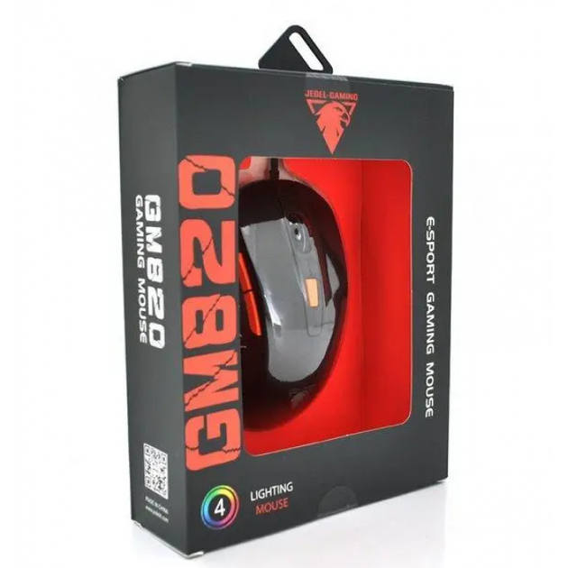 Миша комп'ютерна дротова ігрова Jedel GM820 з підсвіткою USB мишка - зображення 4