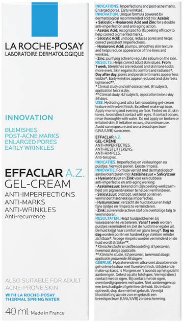 Żel-krem La Roche-Posay Effaclar A.Z. 40 ml (3337875920742) - obraz 3