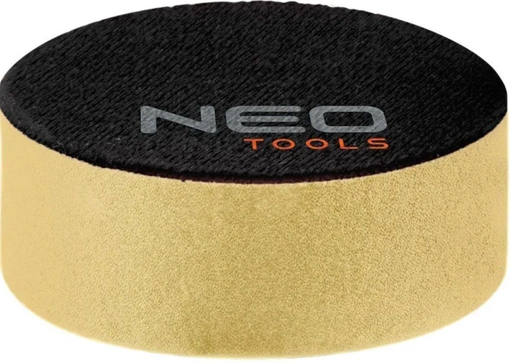 Диск полірувальний Neo Tools, губка м’яка, на липучці, 80x25мм - Фото 1 Диск полірувальний Neo Tools, губка м’яка, на липучці, 80x25мм - изображение 1