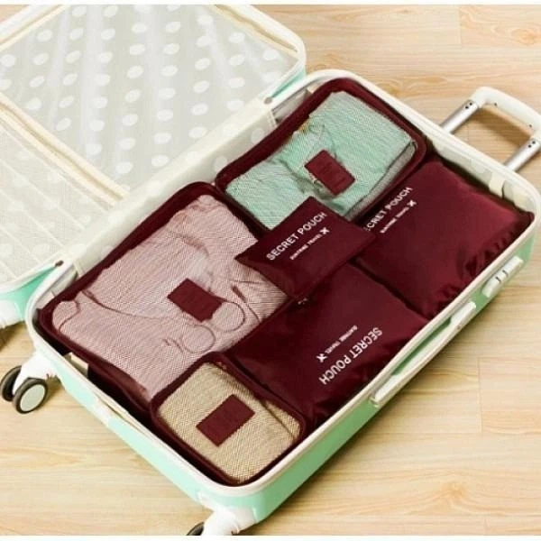 Комплект дорожных органайзеров из 6 штук Secret Pouch чехлы для одежды в дорогу - Фото 3 Комплект дорожных органайзеров из 6 штук Secret Pouch чехлы для одежды в дорогу - изображение 3