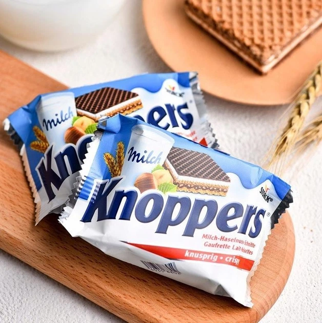 Вафлі Knoppers Storck шоколадно-горіхові 3х25 г - зображення 2