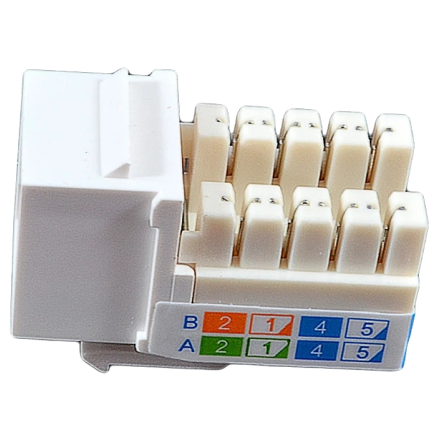 Модуль KeyStone RJ45 UTP, кат. 6, 110, Slim, W – 16.6 мм, белый EPNew 6KTVM-U0WH - Фото 2 Модуль KeyStone RJ45 UTP, кат. 6, 110, Slim, W – 16.6 мм, белый EPNew 6KTVM-U0WH - изображение 2