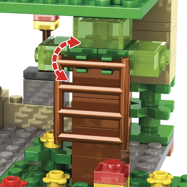 Конструктор Майнкрафт 310 деталей+персонажи, детский набор Minecraft My World Mineworld Скала у водопада SJ81005 - Фото 6 Конструктор Майнкрафт 310 деталей+персонажи, детский набор Minecraft My World Mineworld Скала у водопада SJ81005 - изображение 6