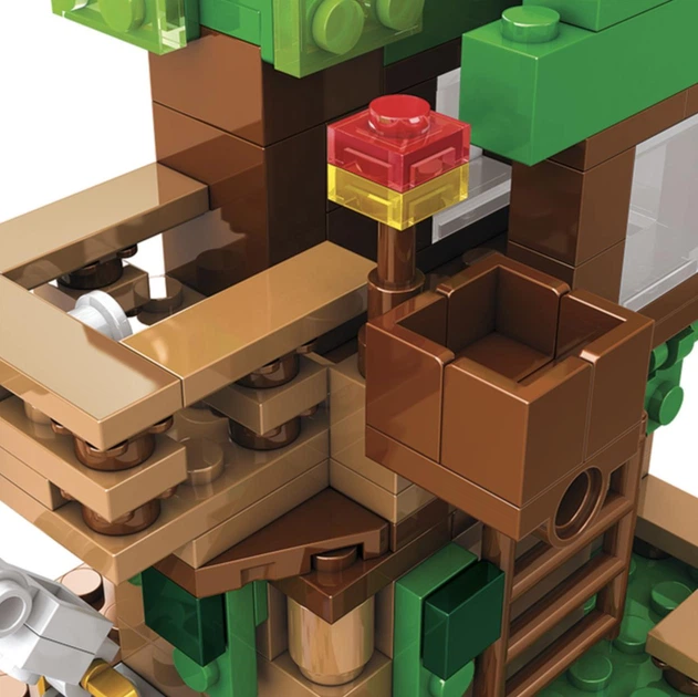 Конструктор Майнкрафт 178 деталей+персонажі, дитячий набір Minecraft My World Mineworld Будинок на дереві SJ81004 - зображення 6