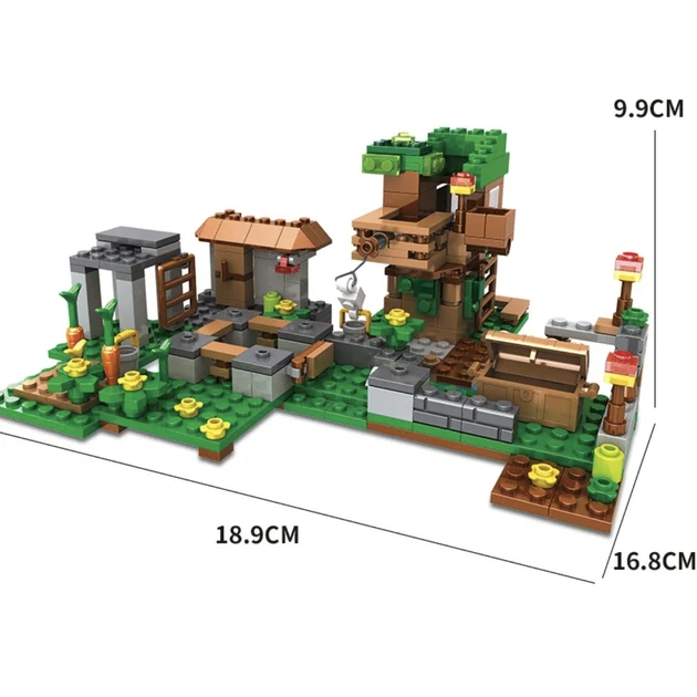 Конструктор Майнкрафт 425 деталей+персонажи, детский набор Minecraft My World Mineworld Битва за сокровища SJ8808 - изображение 4