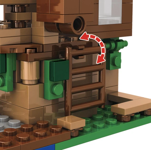 Конструктор Майнкрафт 178 деталей+персонажі, дитячий набір Minecraft My World Mineworld Будинок на дереві SJ81004 - зображення 10