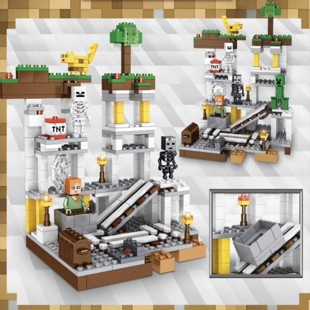Конструктор Майнкрафт 474 деталей+персонажи, детский набор Minecraft My World Mineworld Строительство шахты SJ82001 - Фото 2 Конструктор Майнкрафт 474 деталей+персонажи, детский набор Minecraft My World Mineworld Строительство шахты SJ82001 - изображение 2