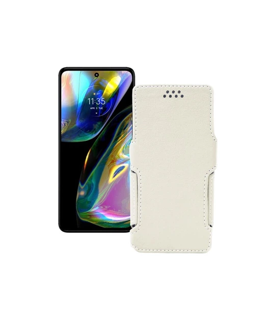 Чохол-книжка з екошкіри для телефону Motorola Moto G82 Білий - Фото 1 Чохол-книжка з екошкіри для телефону Motorola Moto G82 Білий - зображення 1